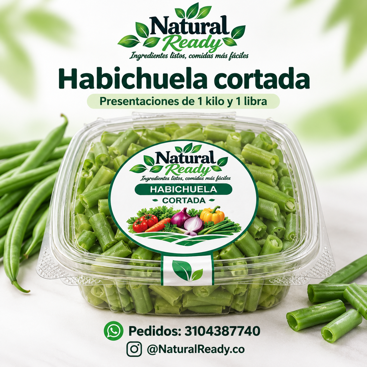 Habichuela cortada, presentación Natural Ready