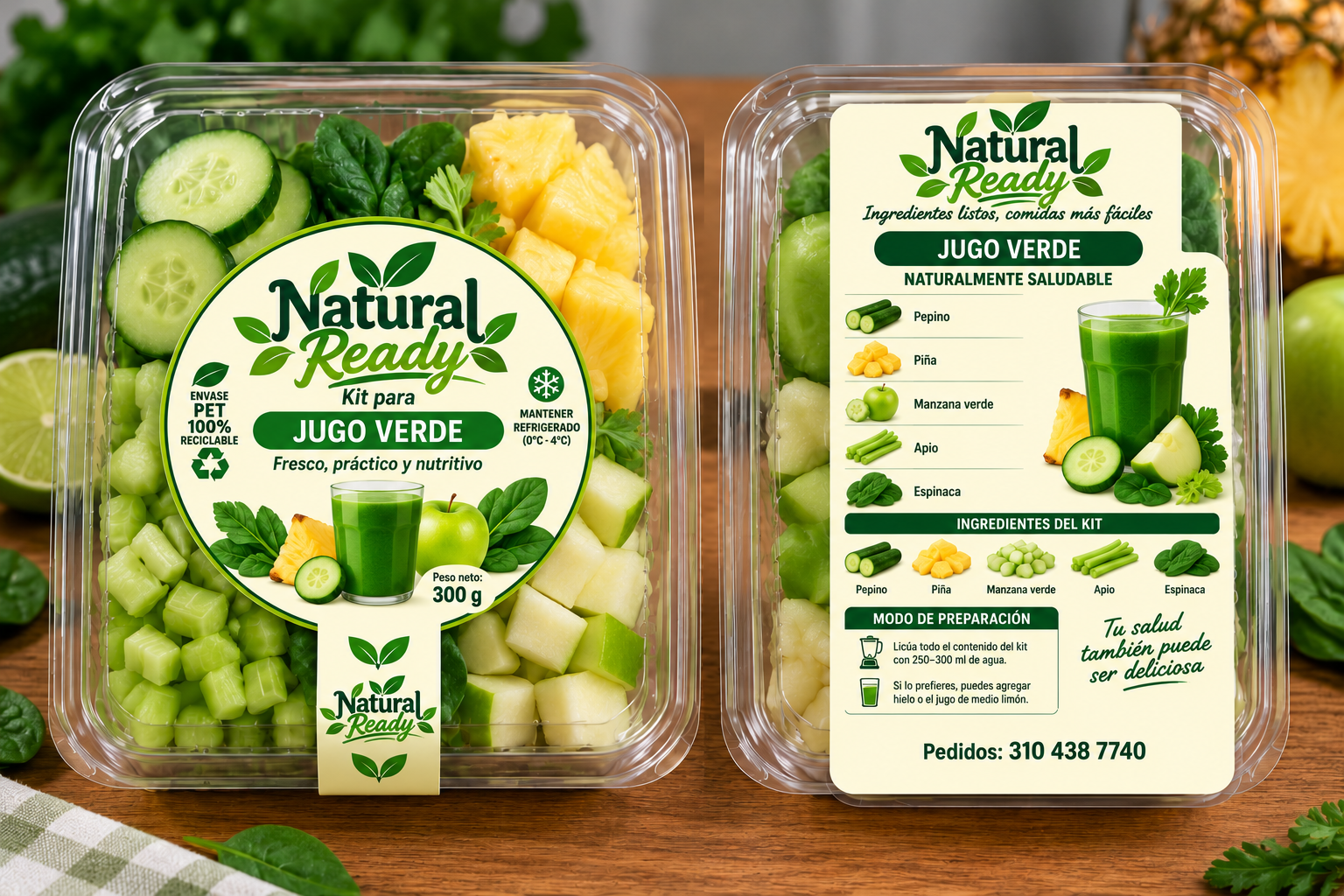 Kit original para jugo verde