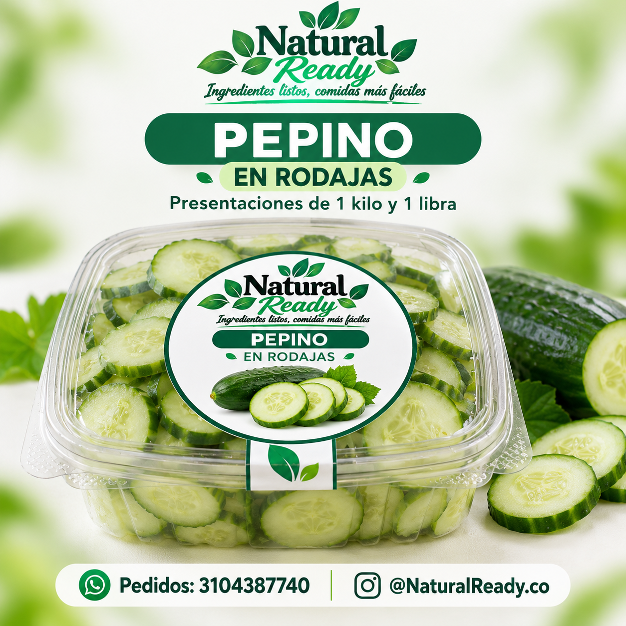 Pepino, ingrediente de la receta de jugo