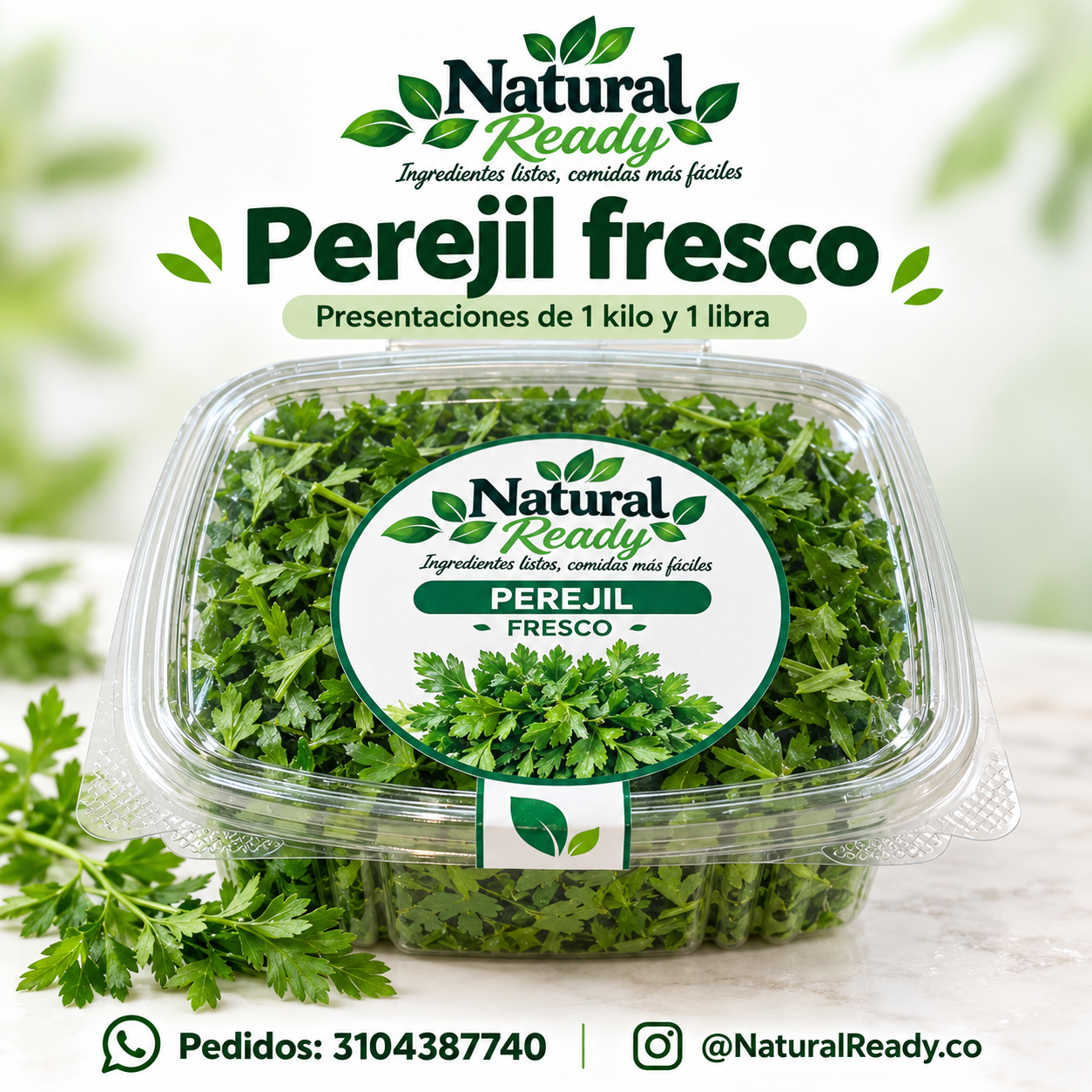 Perejil picado, presentación Natural Ready