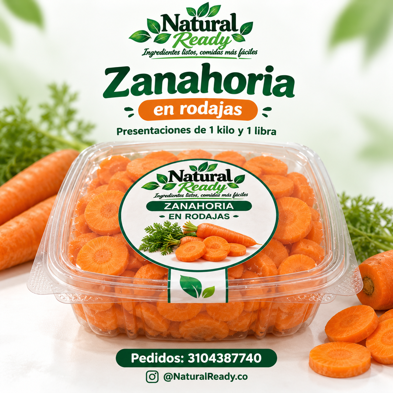 Zanahoria, ingrediente de la receta de jugo